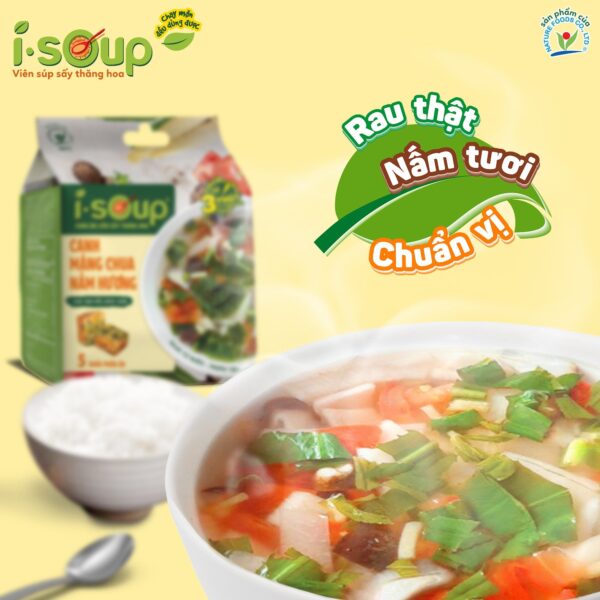 canh măng chua nấm hương iSOUP canh măng chua nấm hương iSOUP