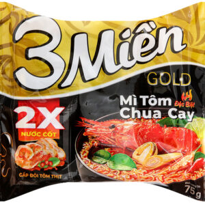 Mì 3 Miền Gold tôm chua cay thùng 30 gói 75g