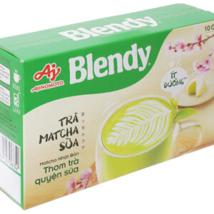 Trà matcha sữa ít đường Blendy Ajinomoto hộp 10 gói x 17g